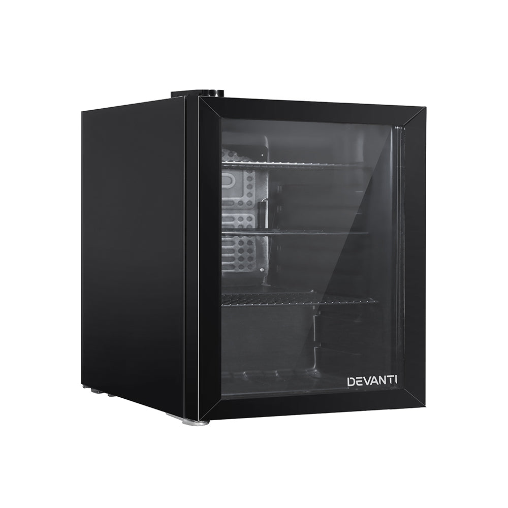 Devanti 46L Glass Door Bar Fridge Mini Countertop Freezer Fridges Bottle Cooler freeshipping - Awezingly