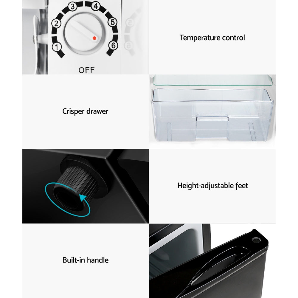 Devanti 95L Bar Fridge Black Devanti