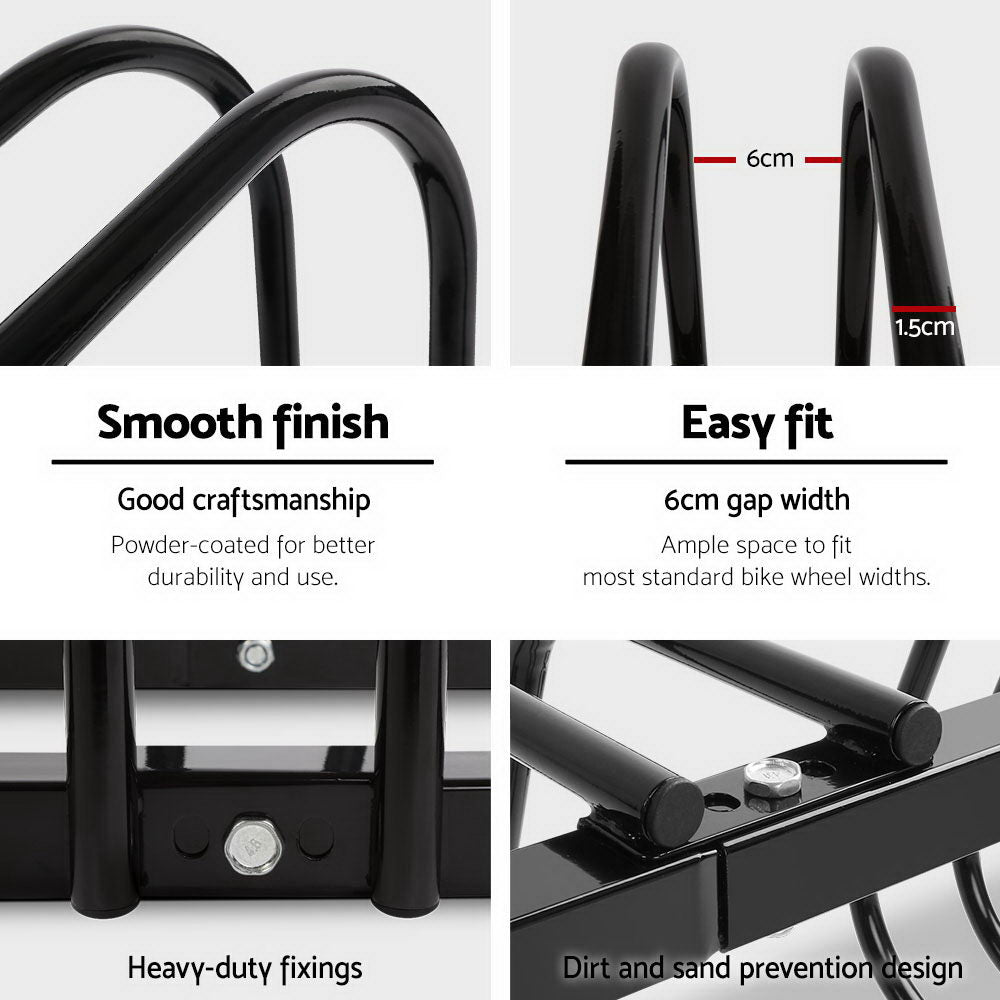Portable Bike 3 Parking Rack Bicycle Instant Storage Stand - Black freeshipping - Awezingly