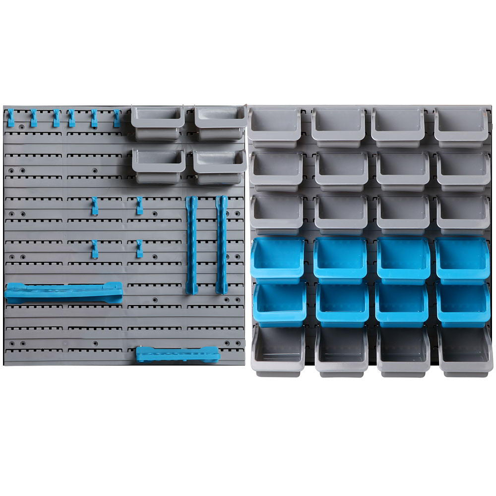 Giantz 44 Bin Wall Mounted Rack Storage Organiser freeshipping - Awezingly