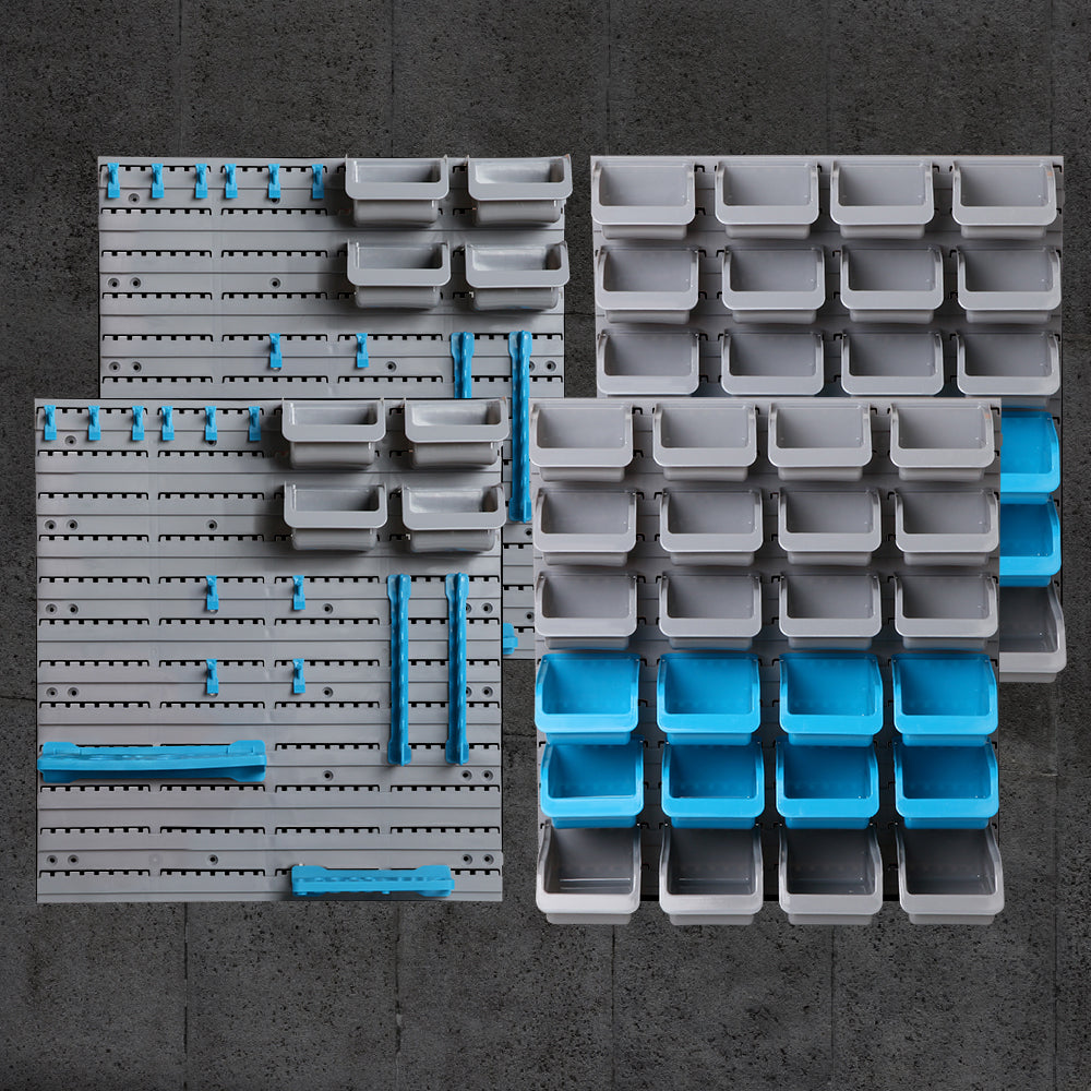 Giantz 88 Parts Wall-Mounted Storage Bin Rack Tool Garage Shelving Organiser Box freeshipping - Awezingly