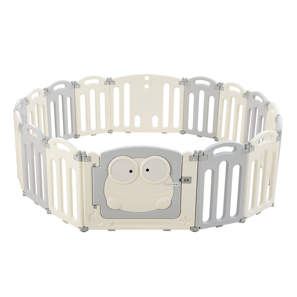 Keezi Baby Playpen 16 Panels Foldable Toddler Fence Safety Play Activity Centre Keezi