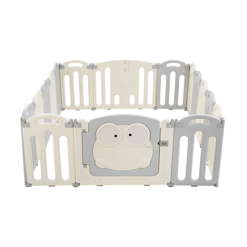 Keezi Baby Playpen 16 Panels Foldable Toddler Fence Safety Play Activity Centre Keezi