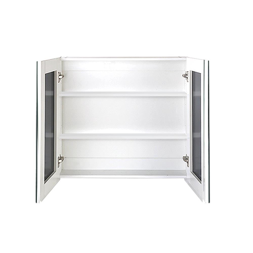 Cefito Bathroom Vanity Mirror with Storage Cabinet - White Cefito