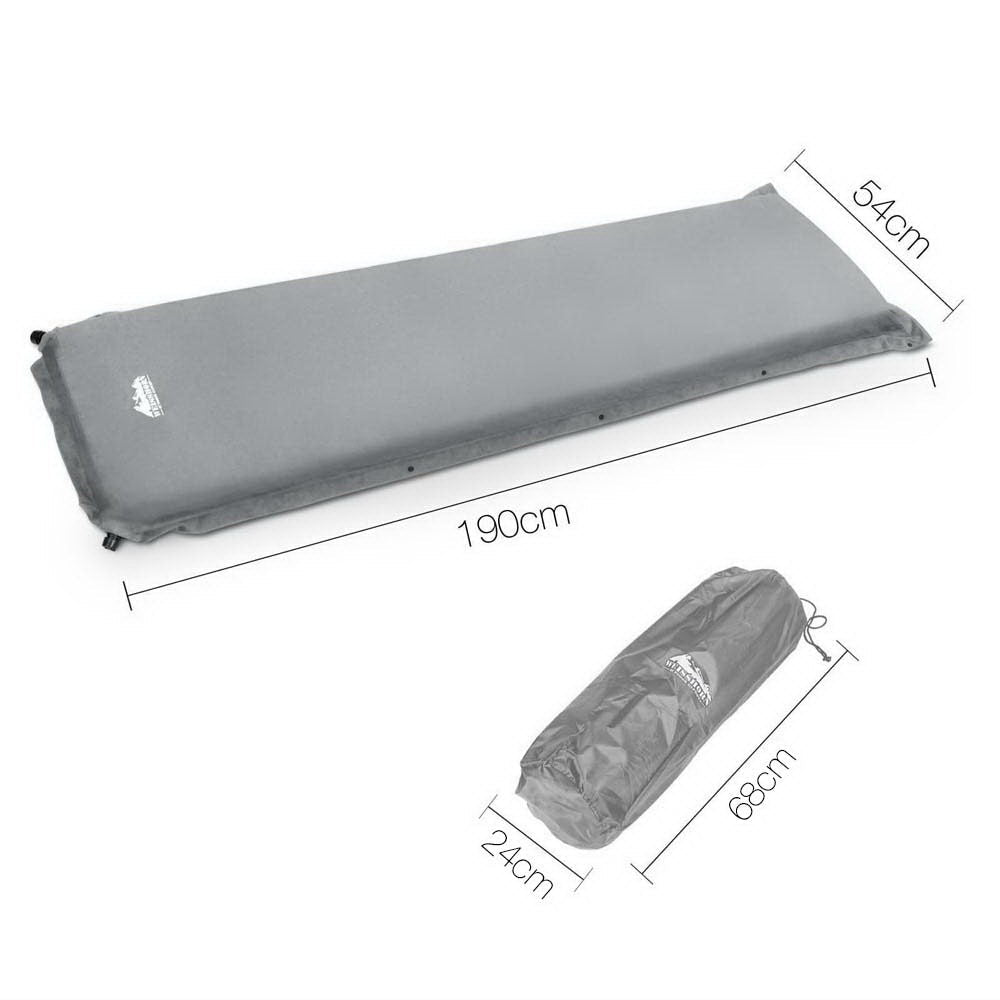Weisshorn Single Size Self Inflating Matress - Grey Weisshorn