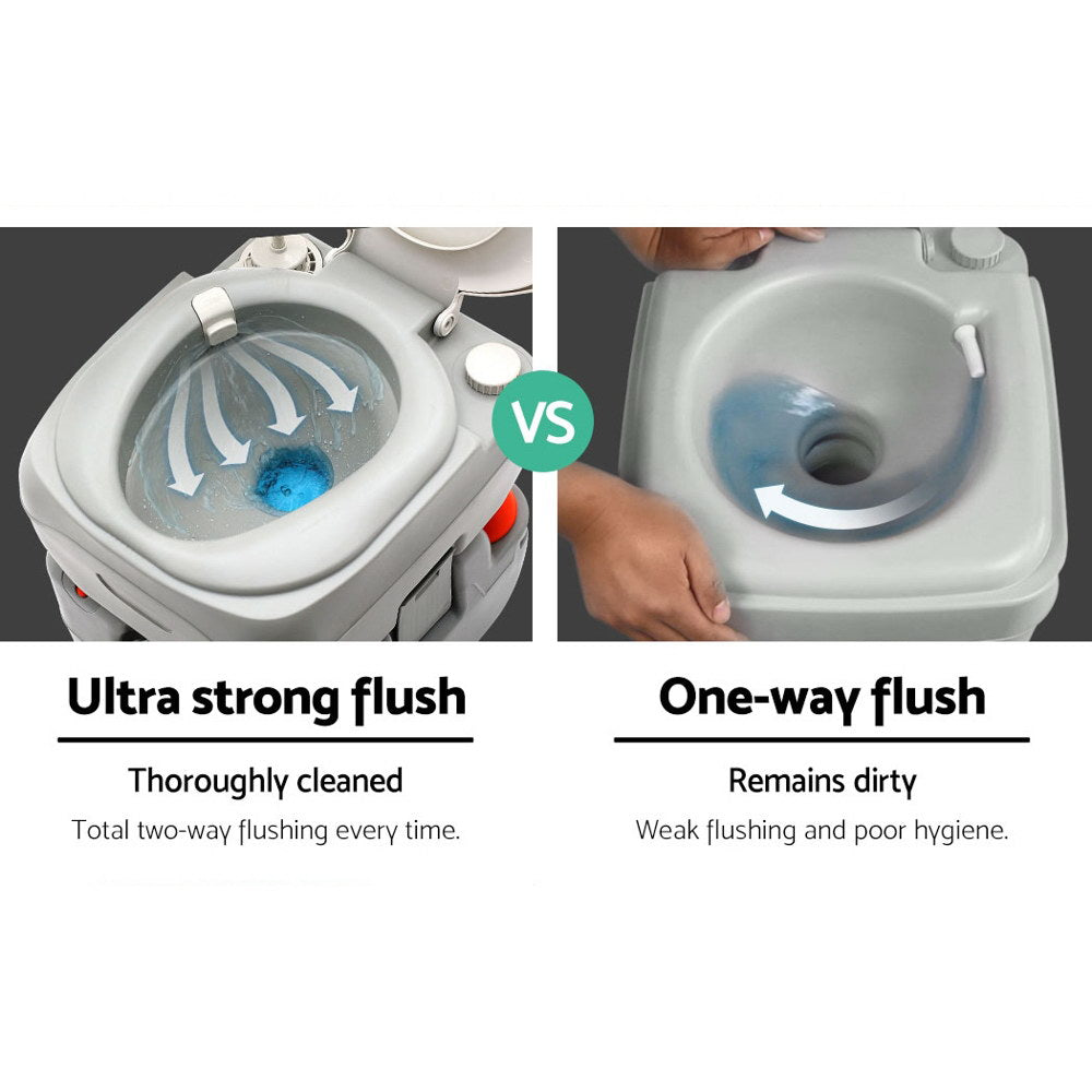 Outdoor Portable Camping Toilet 22L Weisshorn