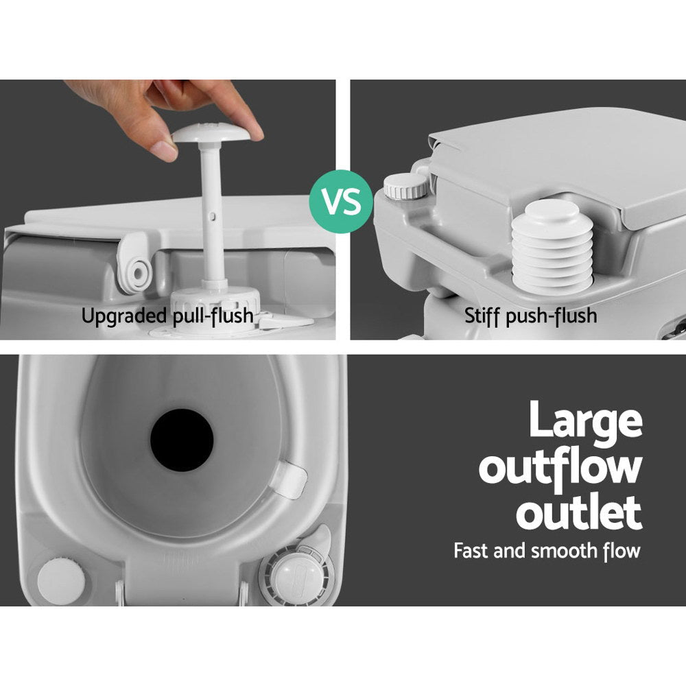 Outdoor Portable Camping Toilet 22L Weisshorn