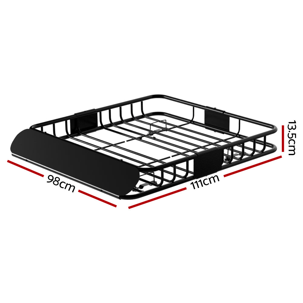 Giantz Universal Car Roof Rack Basket Luggage Carrier Steel Vehicle Cargo 111cm Giantz