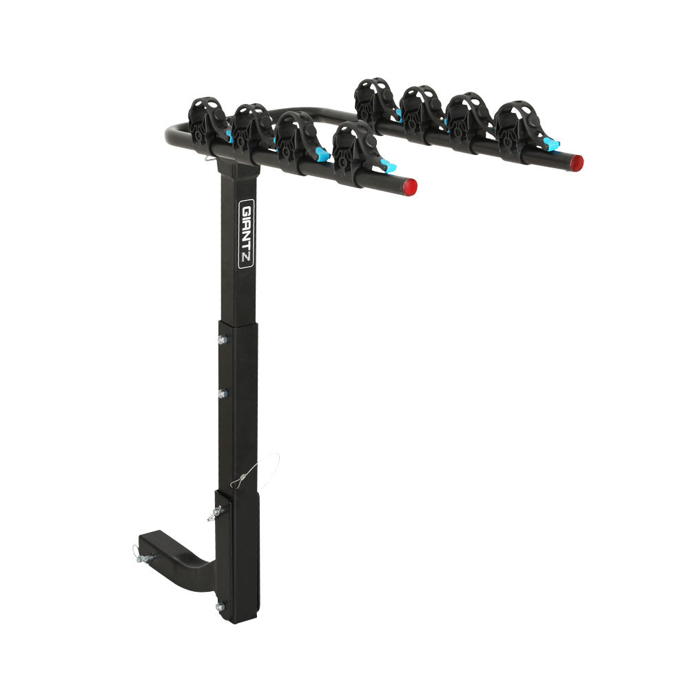Giantz Bike Carrier 4 Bicycle Car Rear Rack Hitch Mount 2 Towbar Foldable Steel