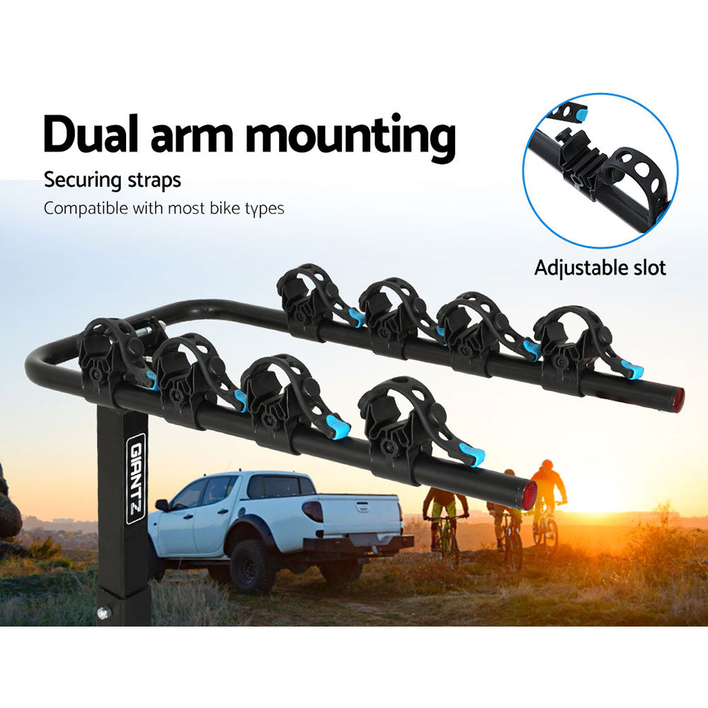 Giantz Bike Carrier 4 Bicycle Car Rear Rack Hitch Mount 2 Towbar Foldable Steel