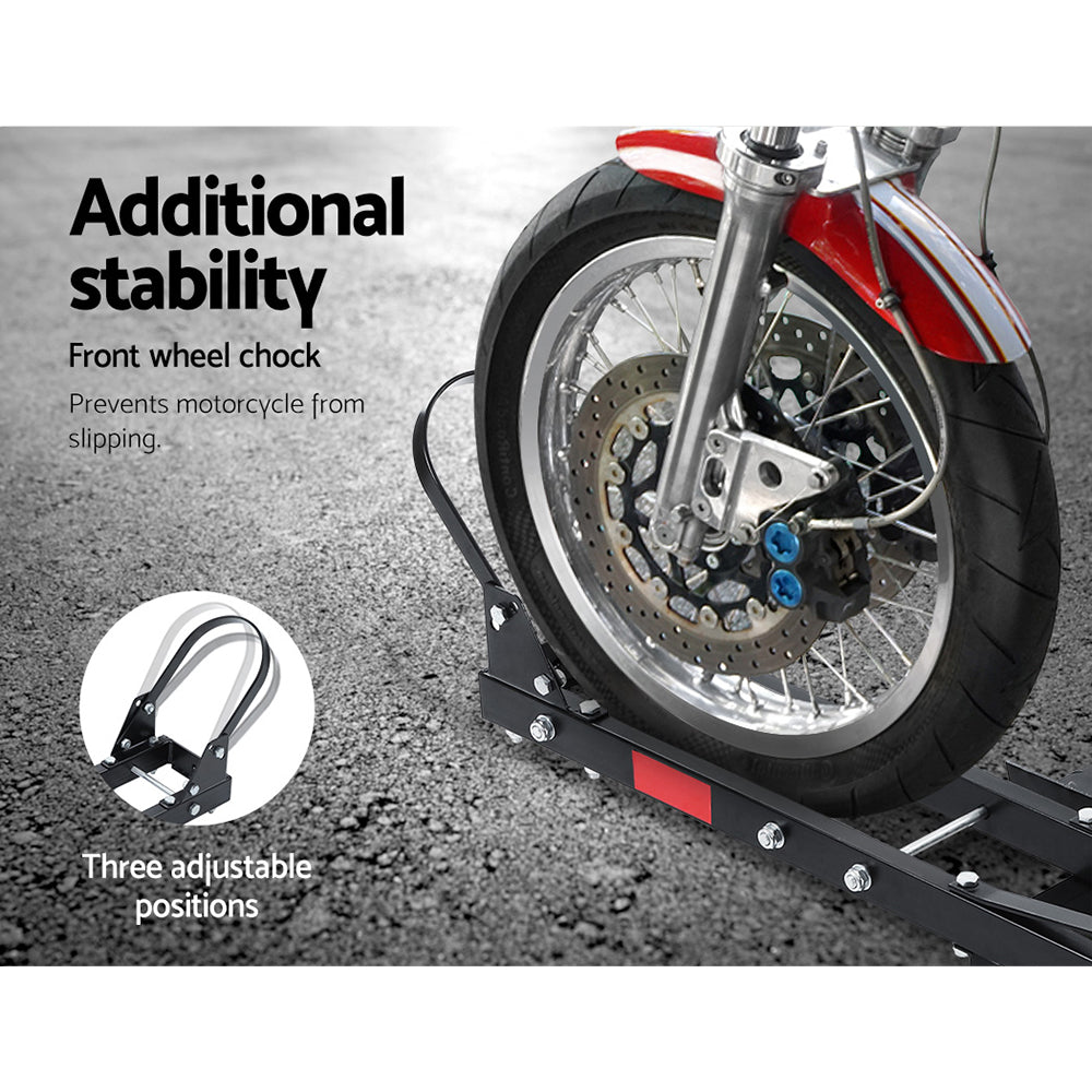 Giantz Motorcycle Motorbike Carrier Rack 2 Towbar Arm Rack Dirt Bike Ramp Steel