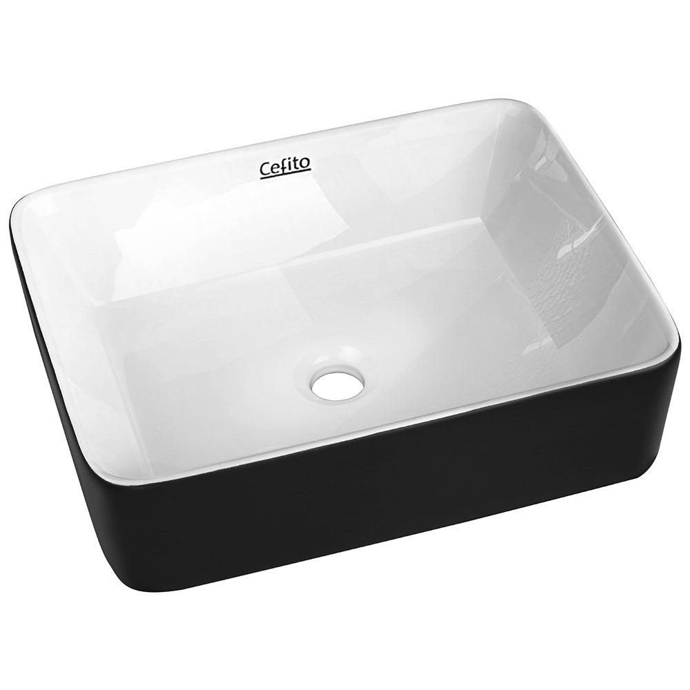 Cefito Ceramic Bathroom Basin Sink Vanity Above Counter Basins Bowl Black White freeshipping - Awezingly