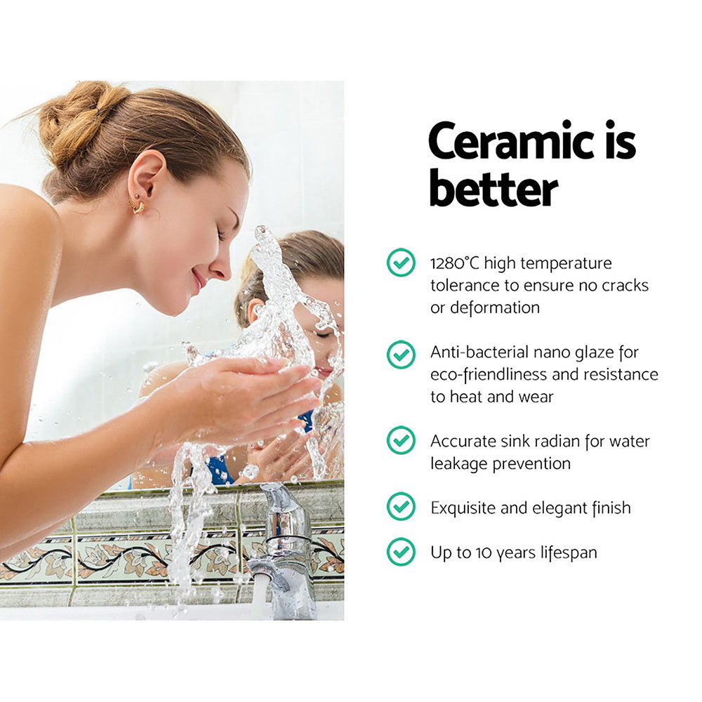 Cefito Ceramic Bathroom Basin Sink Vanity Above Counter Basins Bowl Black White freeshipping - Awezingly