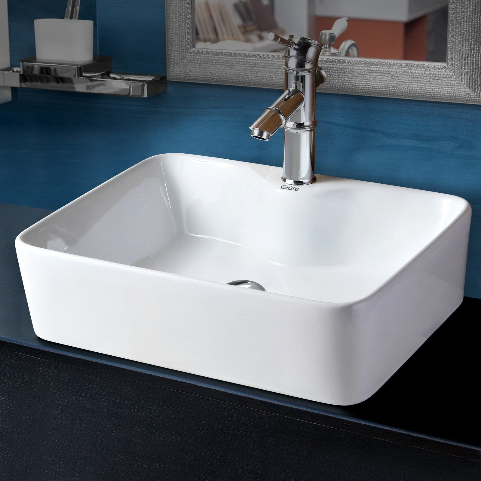 Cefito Ceramic Rectangle Sink Bowl - White freeshipping - Awezingly