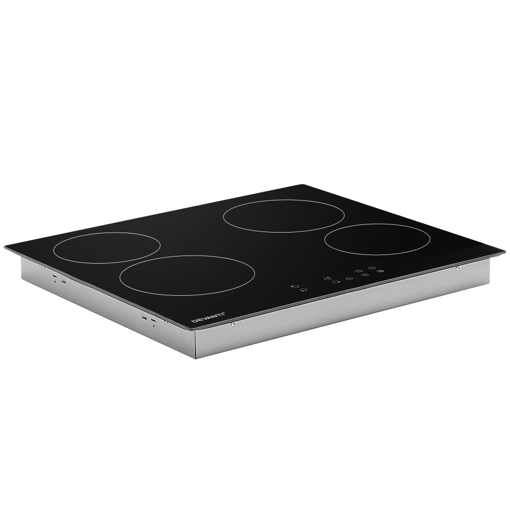 Devanti Ceramic Cooktop 60cm Electric Cooker 4 Burner Stove Hob Touch Control Devanti
