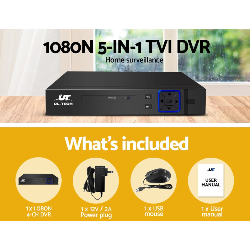 UL-TECH 5 IN 1 4CH DVR Video Recorder CCTV Security System HDMI 1080P UL-TECH