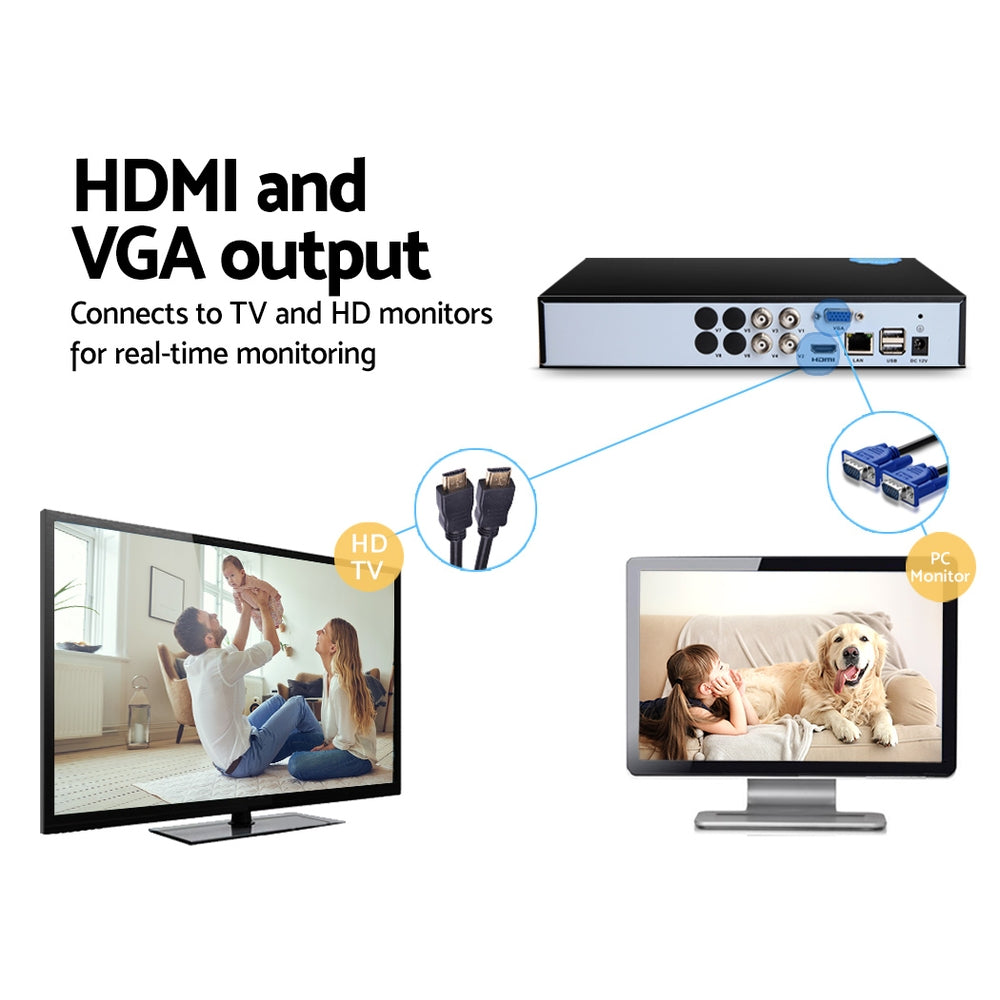 UL-tech CCTV Security Camera System 4CH DVR 1080P 5in1 Recorder Video 4TB UL-TECH