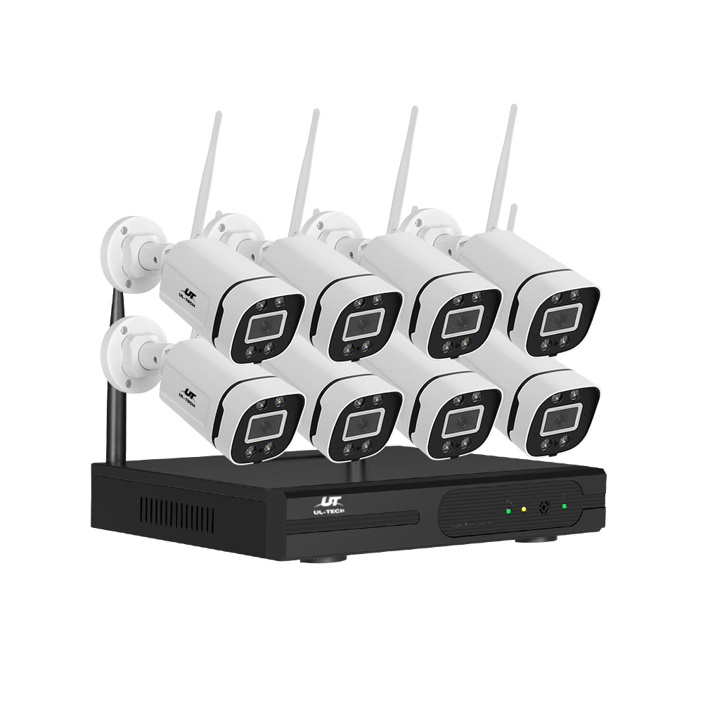 UL-tech 3MP Wireless CCTV Security Camera System Home IP Cameras WiFi 8CH NVR UL-TECH