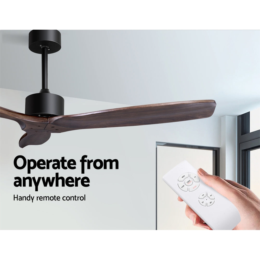 Devanti 52'' Ceiling Fan With Remote Control Fans 3 Wooden Blades Timer 1300mm freeshipping - Awezingly