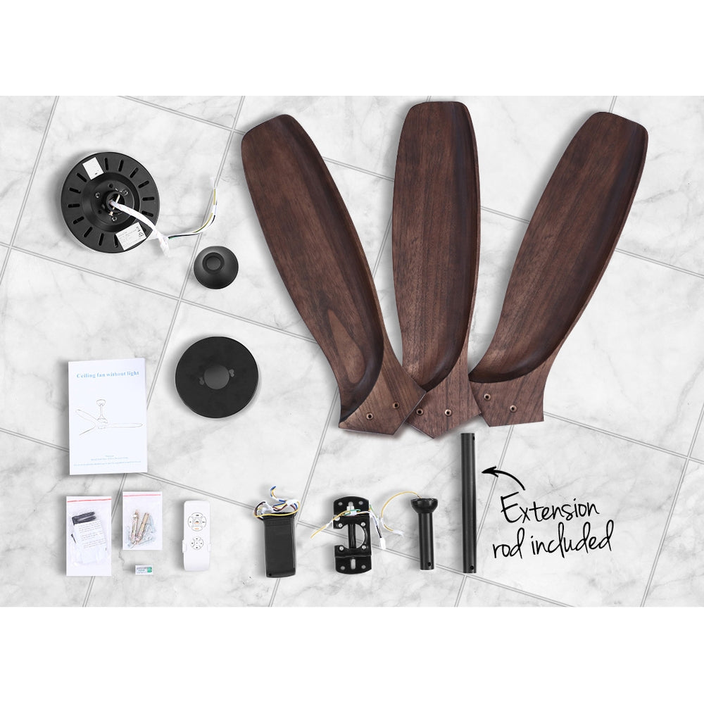 Devanti 52'' Ceiling Fan With Remote Control Fans 3 Wooden Blades Timer 1300mm freeshipping - Awezingly