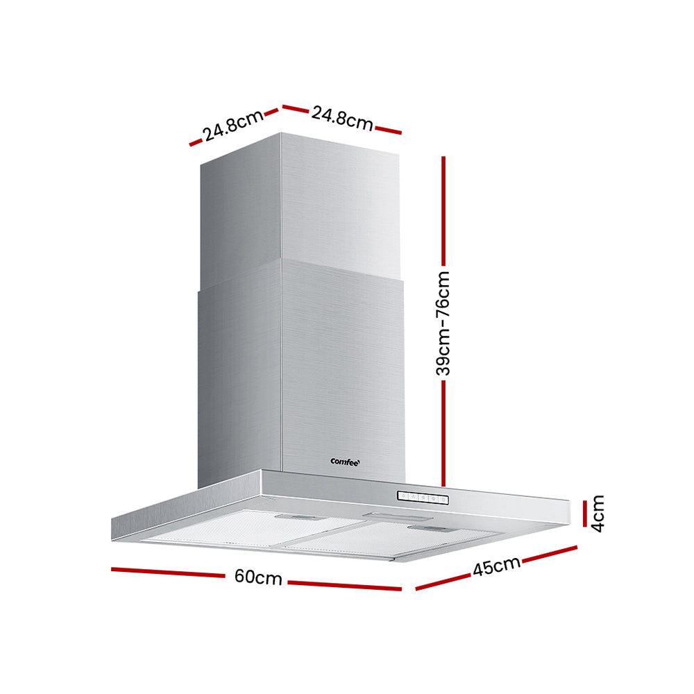 Comfee Rangehood 600mm 60cm Range Hood Stainless Steel Kitchen Canopy LED Light Comfee