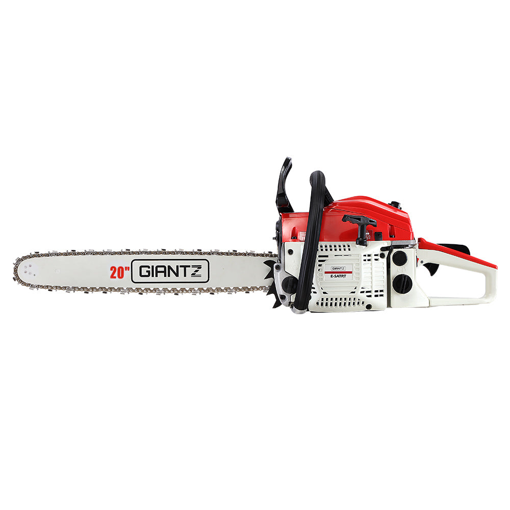 GIANTZ 52CC Petrol Commercial Chainsaw Chain Saw Bar E-Start Pruning Giantz