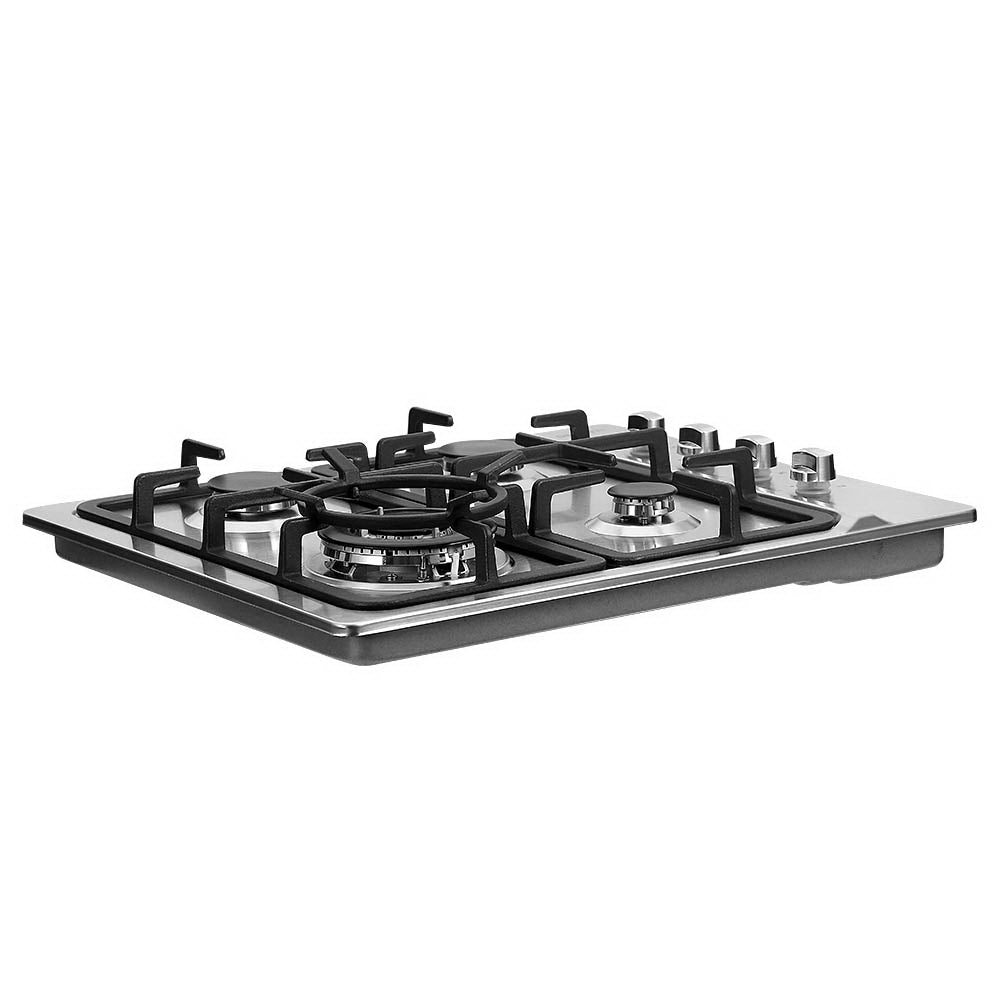 Devanti Gas Cooktop 60cm Kitchen Stove 4 Burner Cook Top NG LPG Stainless Steel Silver freeshipping - Awezingly