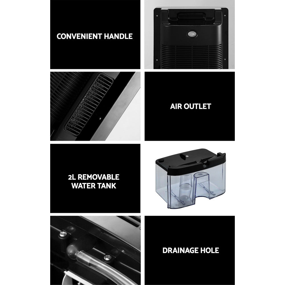 Devanti 2L Dehumidifier Air Purify Black Devanti