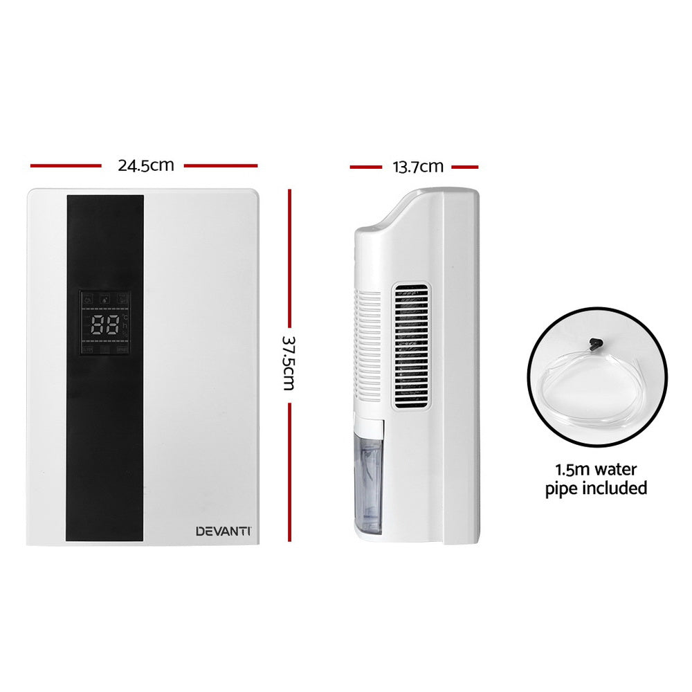 Devanti 2L Dehumidifier Air Purifier White Devanti