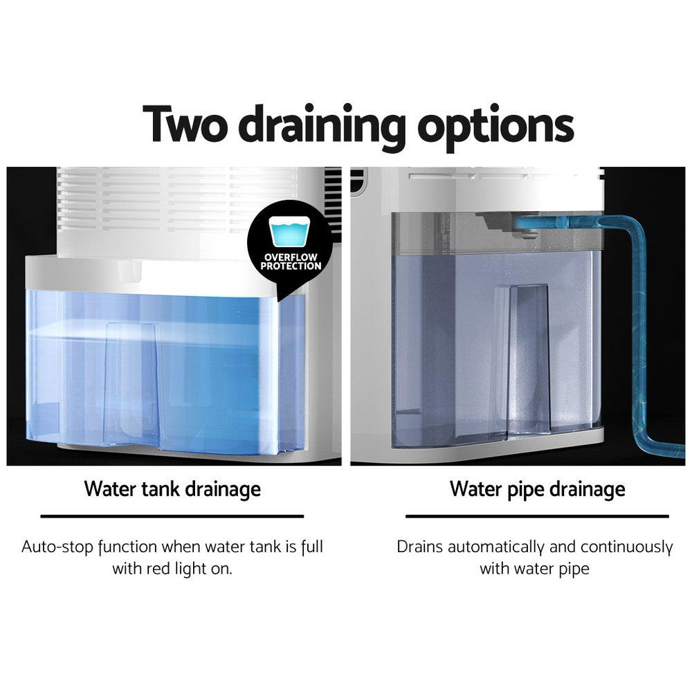 Devanti 2L Dehumidifier Air Purifier White Devanti