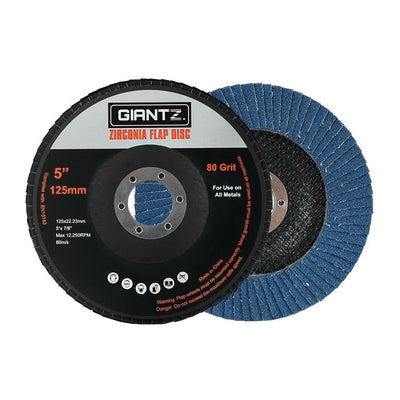 Giantz 100 PCS Zirconia Sanding Flap Disc 5