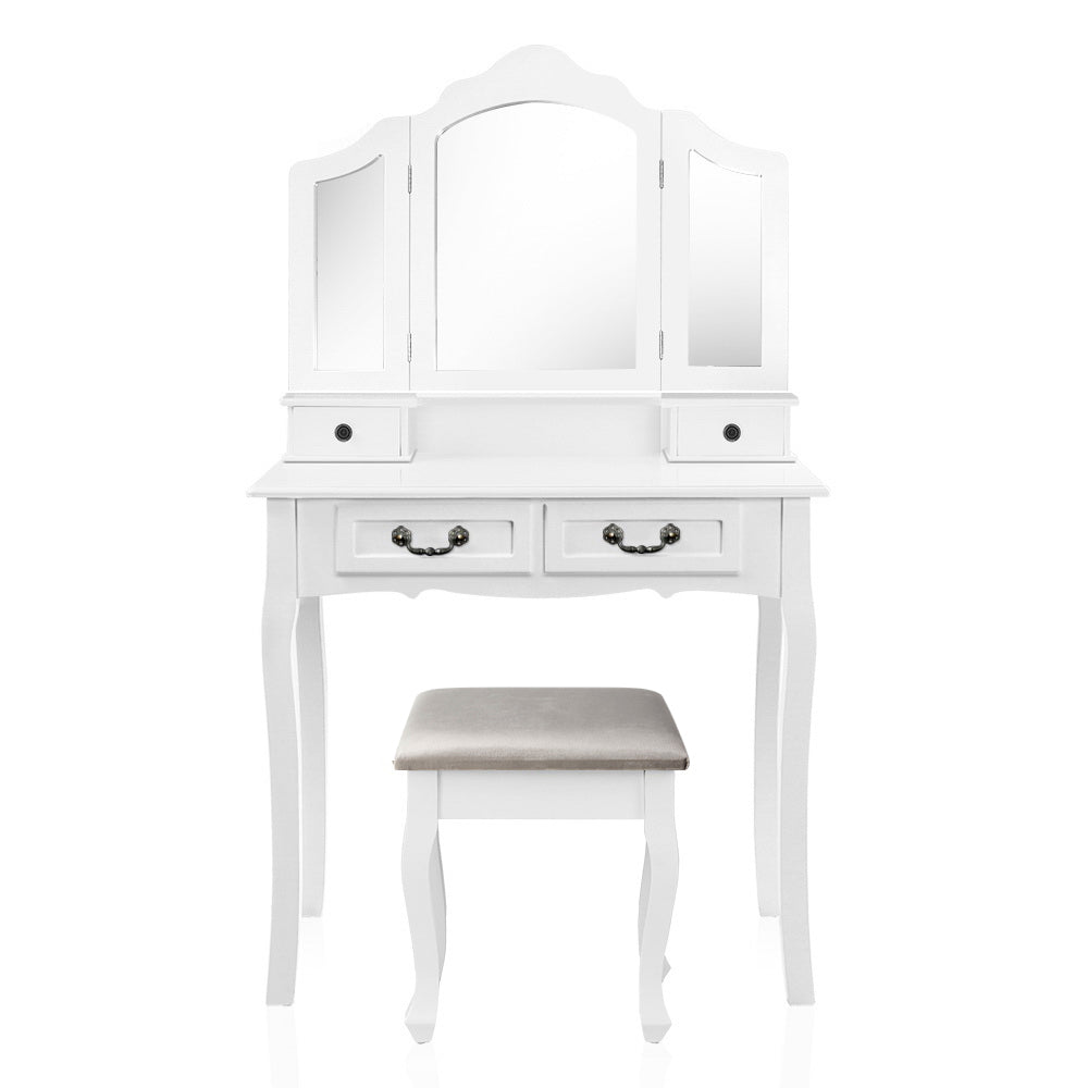 Artiss Dressing Table with Mirror - White Artiss