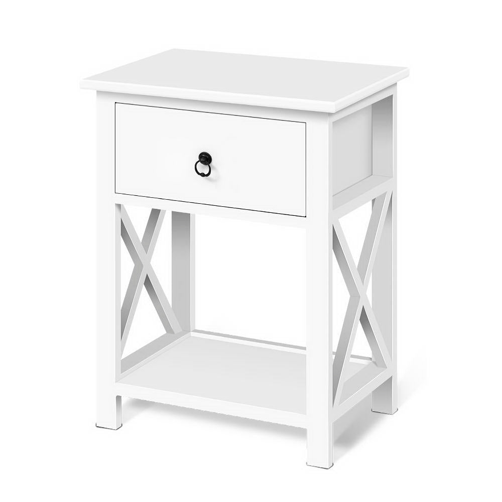 Artiss Set of 2 Bedside Tables Drawers Side Table Nightstand Lamp Chest Unit Cabinet freeshipping - Awezingly