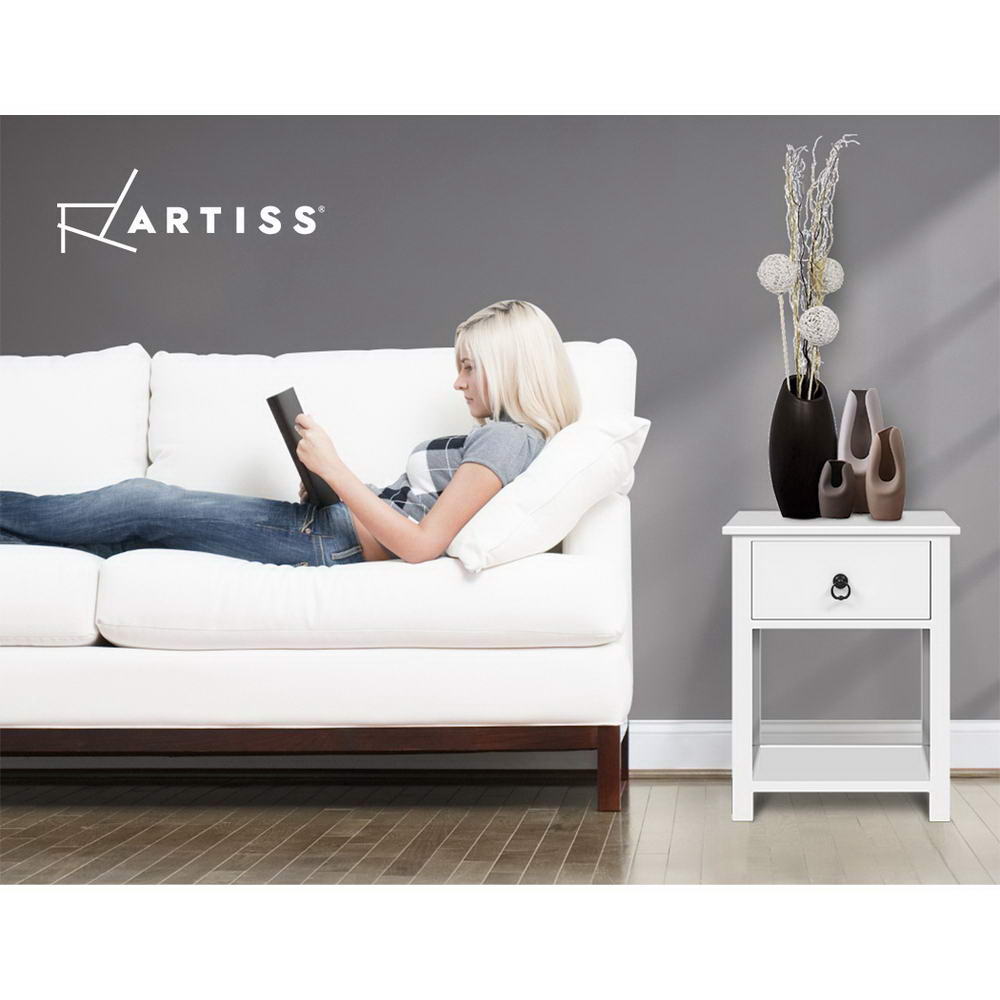 Artiss Set of 2 Bedside Tables Drawers Side Table Nightstand Lamp Chest Unit Cabinet freeshipping - Awezingly