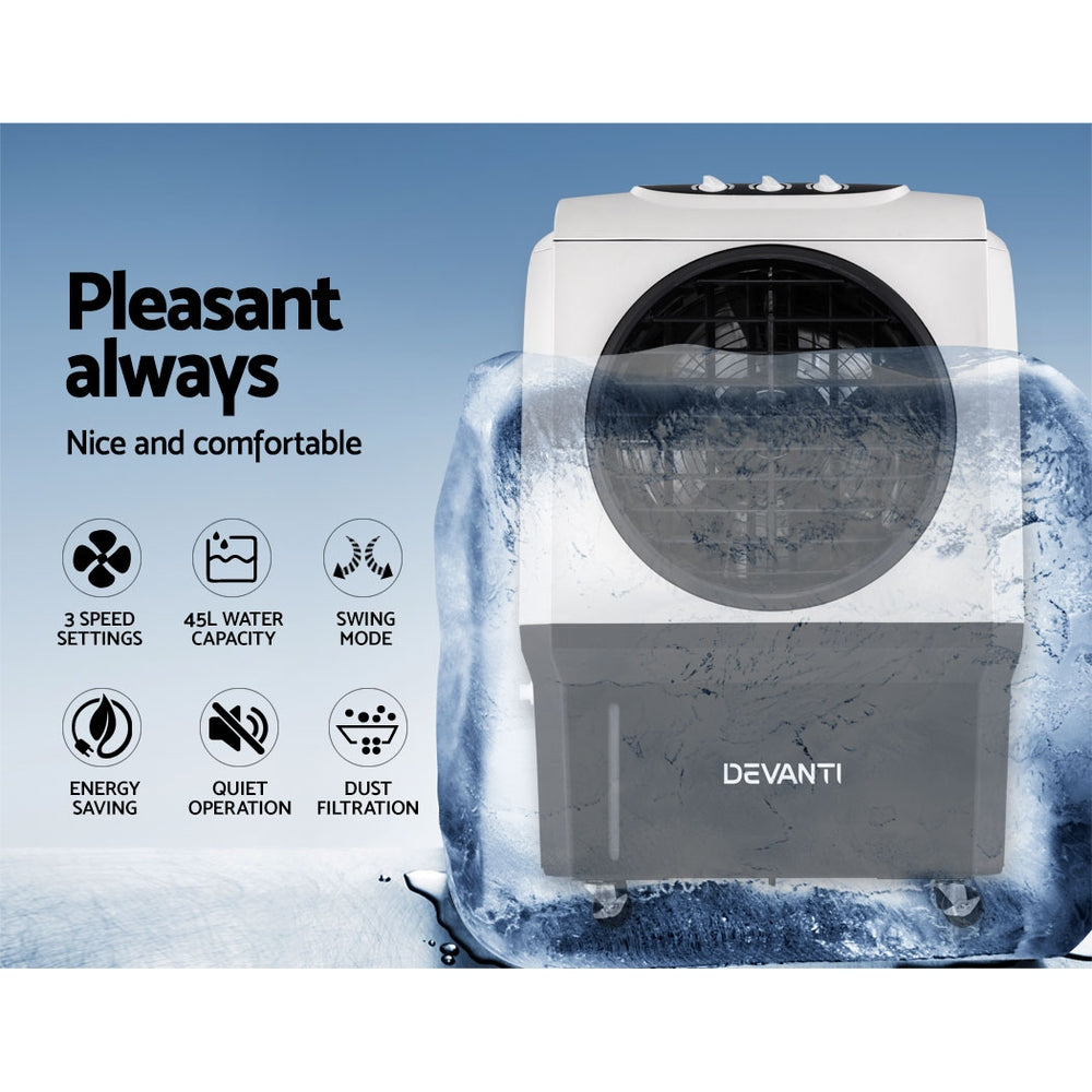 Devanti Evaporative Air Cooler Industrial Commercial Portable Water Fan Workshop freeshipping - Awezingly