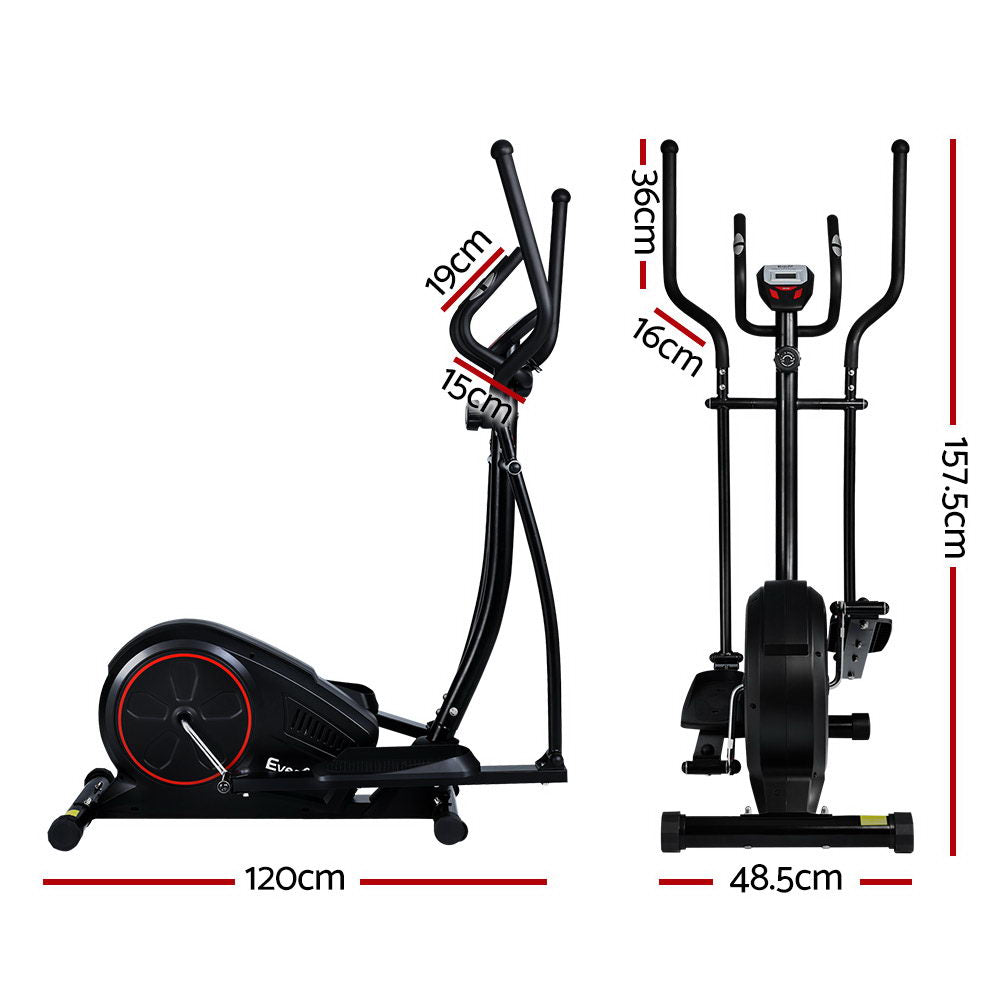 Everfit Elliptical Cross Trainer Exercise Bike Fitness Equipment Home Gym Black Everfit