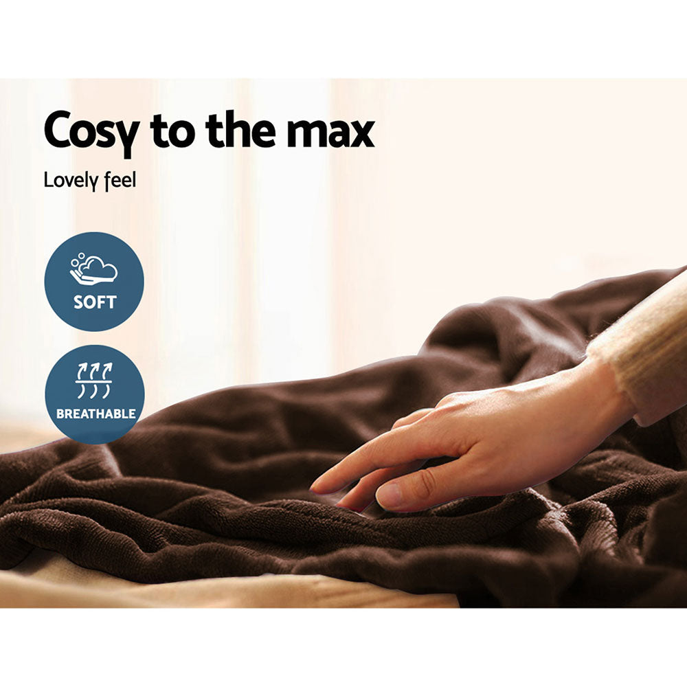 Giselle Bedding Electric Throw Blanket - Chocolate Giselle Bedding