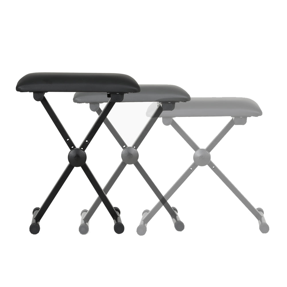 Alpha Piano Stool Adjustable Height Keyboard Seat Portable Bench Chair Black Alpha