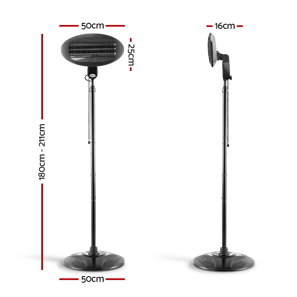 Devanti 2000w Electric Portable Patio Strip Heater freeshipping - Awezingly