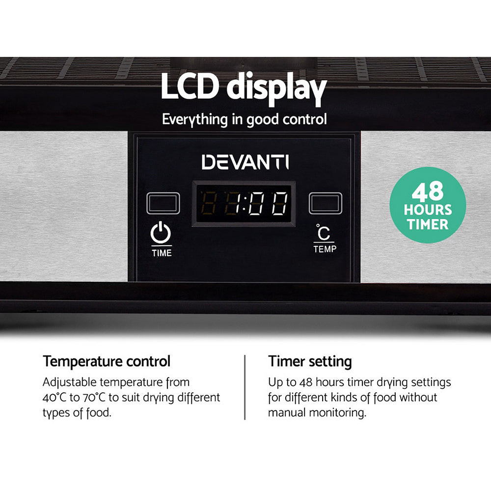 Devanti Food Dehydrator with 7 Trays - Silver freeshipping - Awezingly