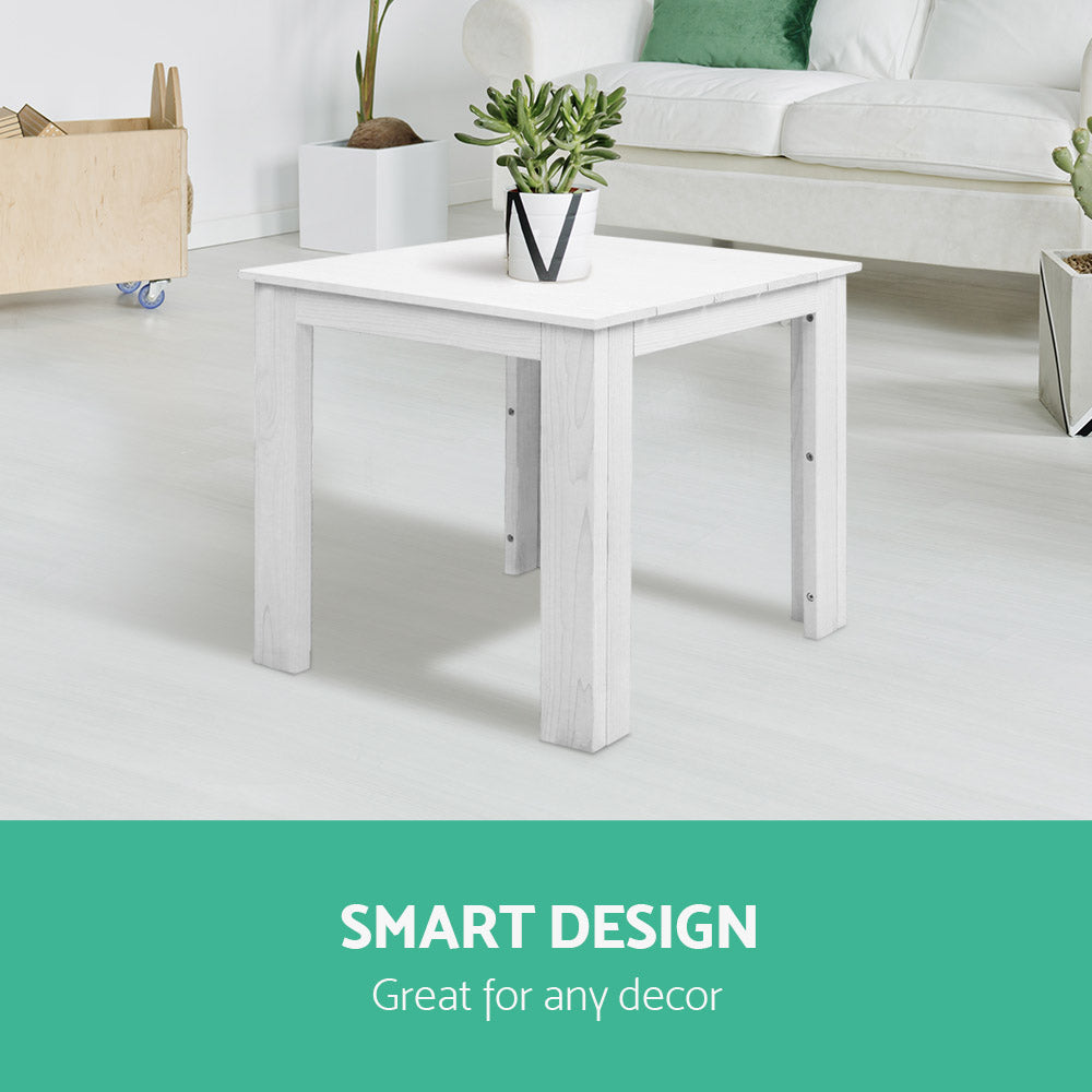 Gardeon Outdoor Side Beach Table - White freeshipping - Awezingly