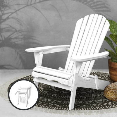Gardeon Outdoor Furniture Adirondack Chairs Beach Chair Lounge Wooden Patio Garden