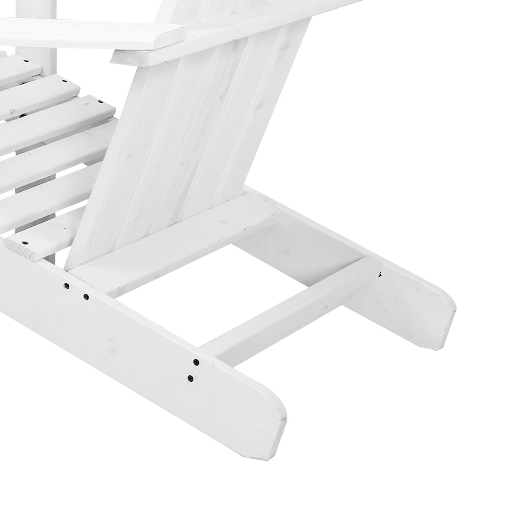 Gardeon Outdoor Sun Lounge Beach Chairs Table Patio - White freeshipping - Awezingly