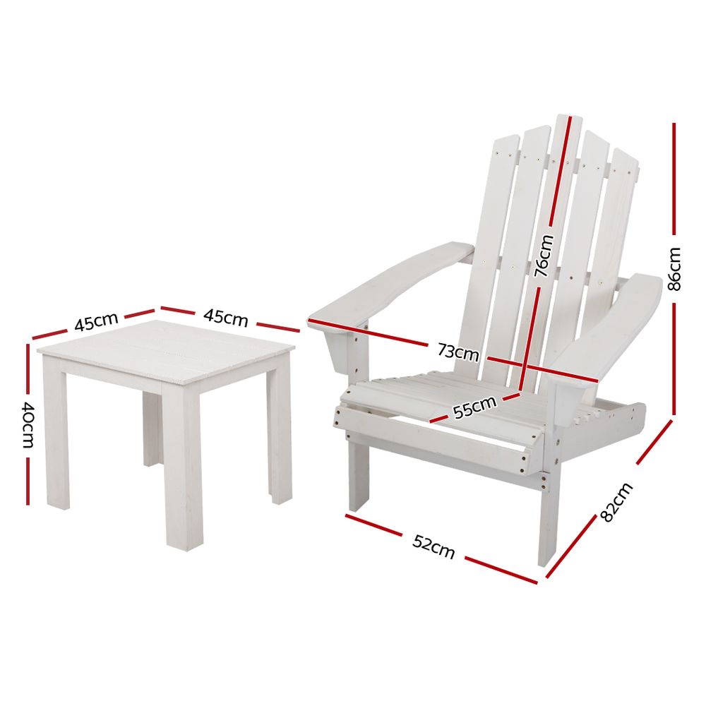 Gardeon Outdoor Sun Lounge Beach Chairs Table Setting Wooden Adirondack Patio Chair Lounges freeshipping - Awezingly
