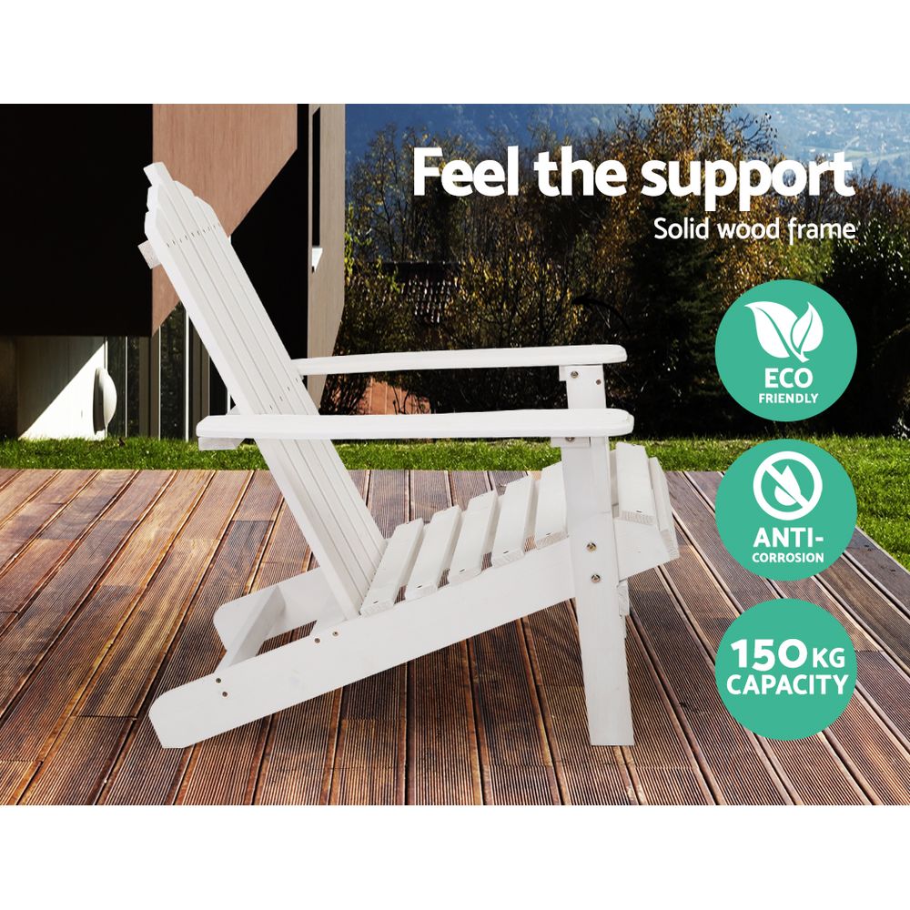 Gardeon Outdoor Sun Lounge Beach Chairs Table Setting Wooden Adirondack Patio Chair Lounges freeshipping - Awezingly