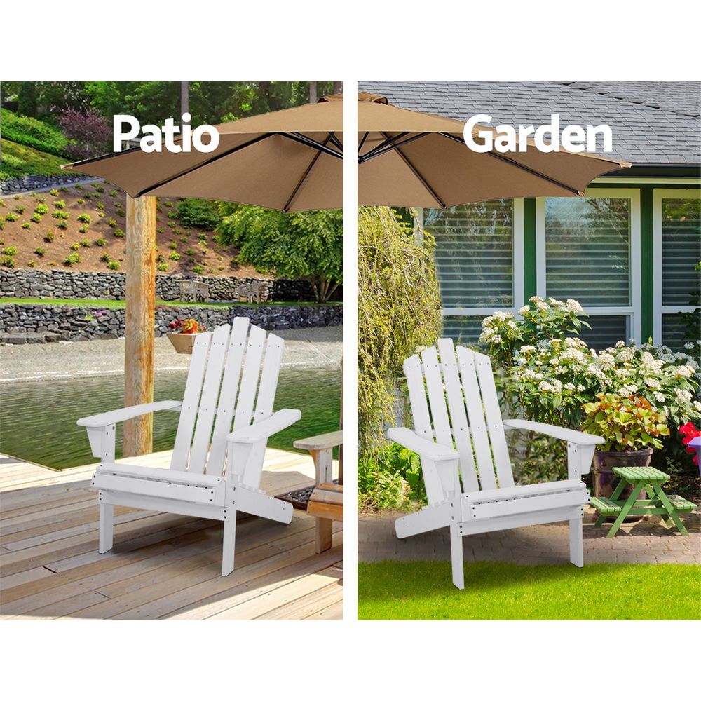 Gardeon Outdoor Sun Lounge Beach Chairs Table Setting Wooden Adirondack Patio Chair Lounges freeshipping - Awezingly