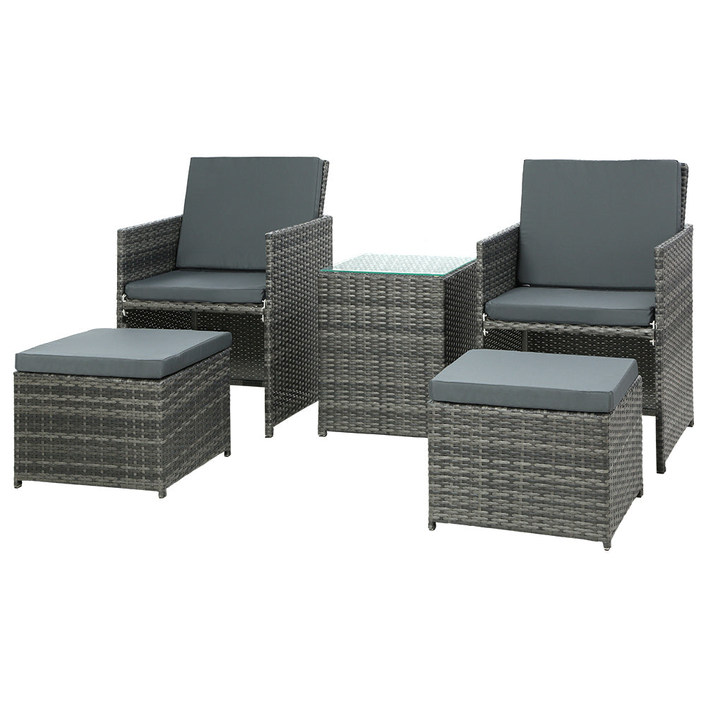 Gardeon Recliner Chairs Sun Lounge Wicker Lounger Outdoor Furniture Patio Sofa Gardeon