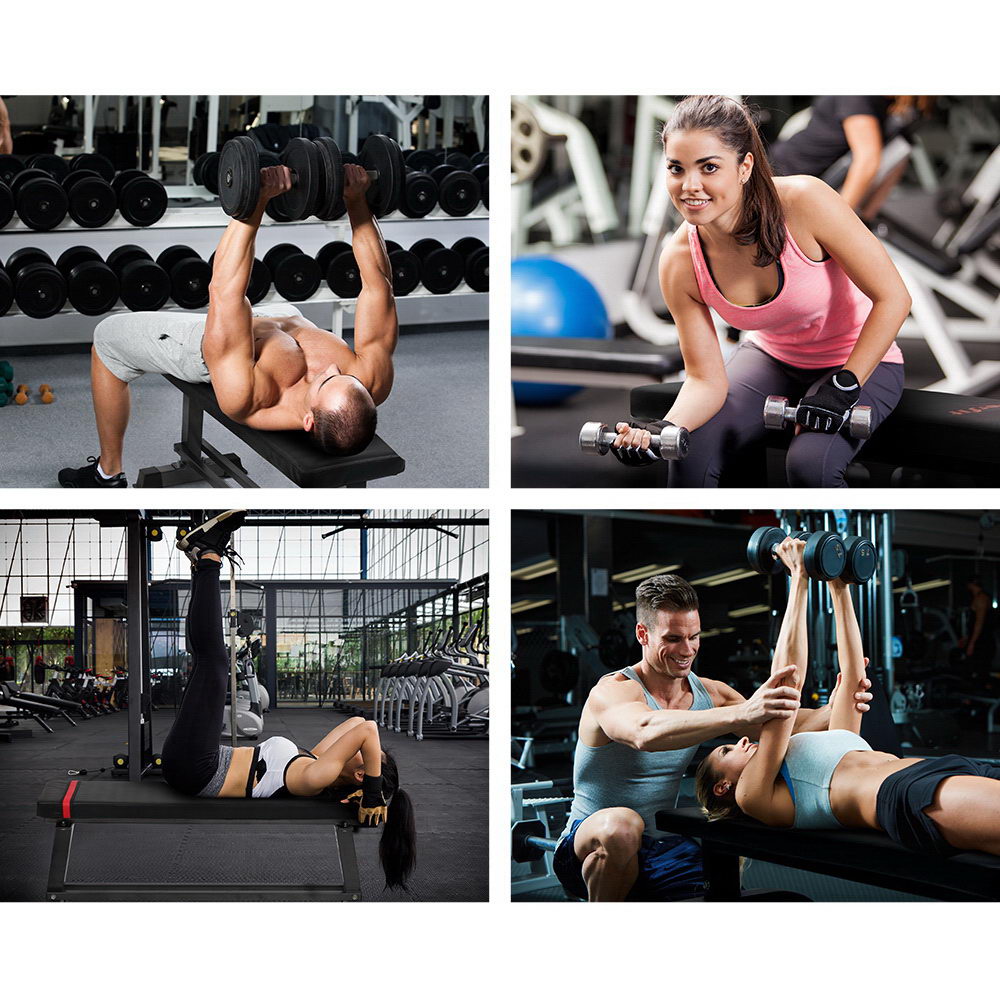 Everfit Flat Bench Weight Press Fitness Gym Exercise Equipment Everfit