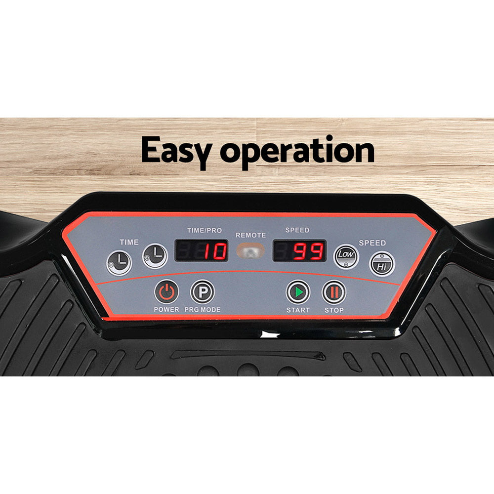 Everfit Vibration Machine Plate Gym Fitness Black Everfit