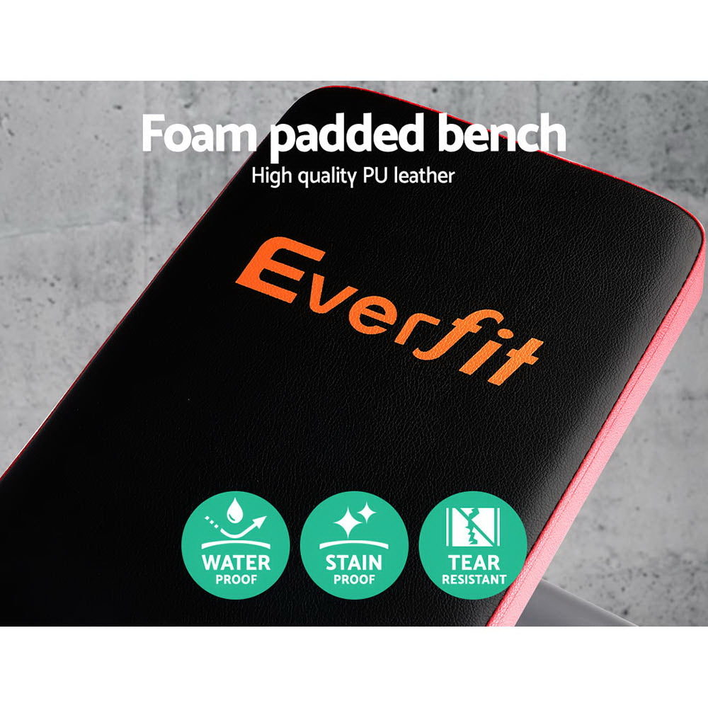 Everfit Multi-Station Weight Bench Press Weights Equipment Fitness Home Gym Red freeshipping - Awezingly